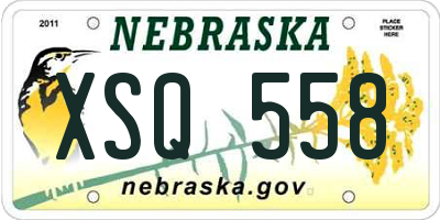NE license plate XSQ558