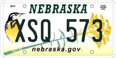 NE license plate XSQ573