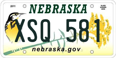 NE license plate XSQ581