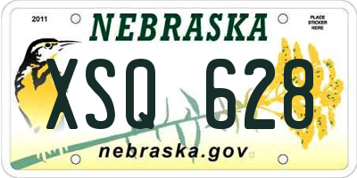 NE license plate XSQ628