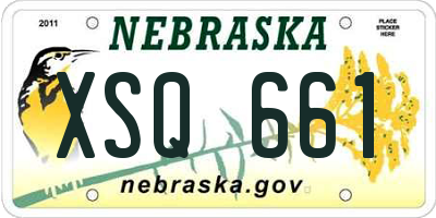 NE license plate XSQ661