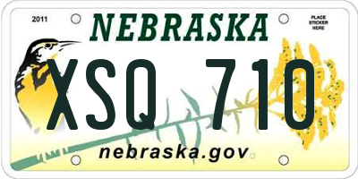 NE license plate XSQ710