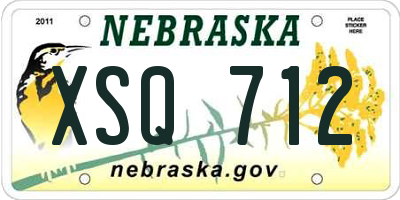 NE license plate XSQ712