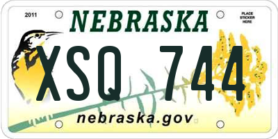 NE license plate XSQ744