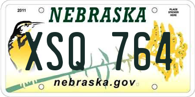 NE license plate XSQ764