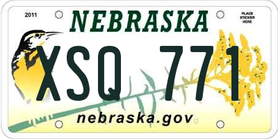 NE license plate XSQ771