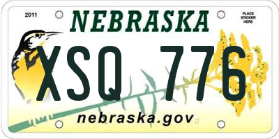 NE license plate XSQ776