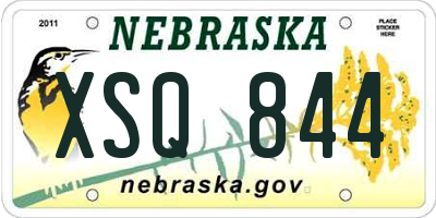 NE license plate XSQ844