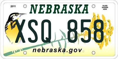 NE license plate XSQ858