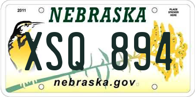 NE license plate XSQ894