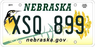 NE license plate XSQ899