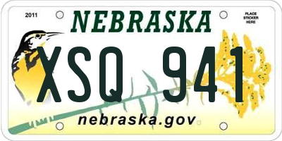 NE license plate XSQ941