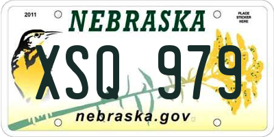 NE license plate XSQ979