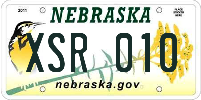 NE license plate XSR010