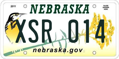 NE license plate XSR014