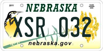 NE license plate XSR032