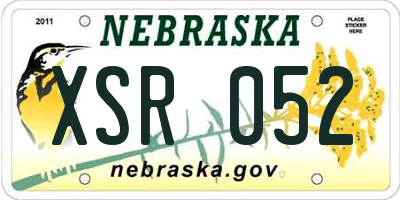 NE license plate XSR052