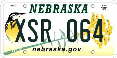 NE license plate XSR064