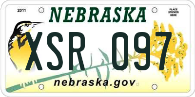 NE license plate XSR097
