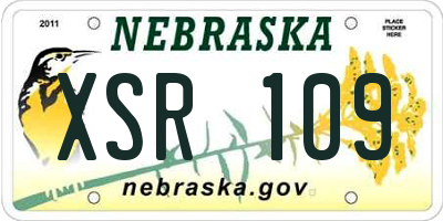 NE license plate XSR109