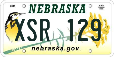 NE license plate XSR129