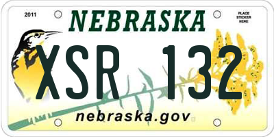NE license plate XSR132