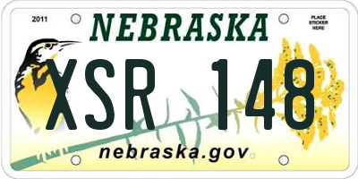 NE license plate XSR148