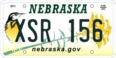 NE license plate XSR156