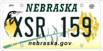 NE license plate XSR159