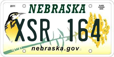 NE license plate XSR164