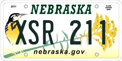 NE license plate XSR211