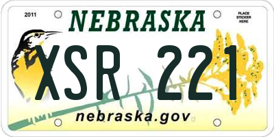 NE license plate XSR221