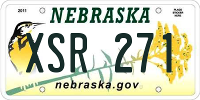 NE license plate XSR271