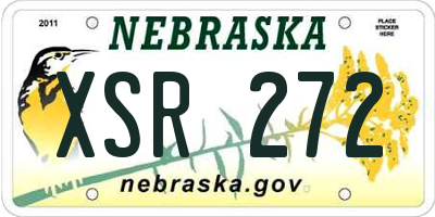 NE license plate XSR272