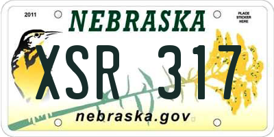 NE license plate XSR317