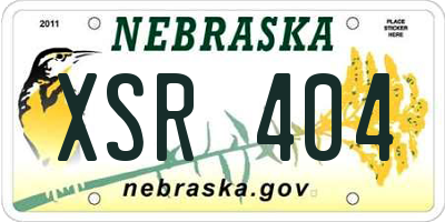 NE license plate XSR404