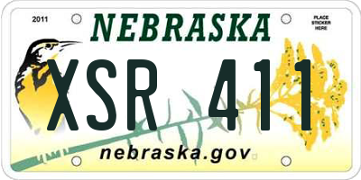 NE license plate XSR411