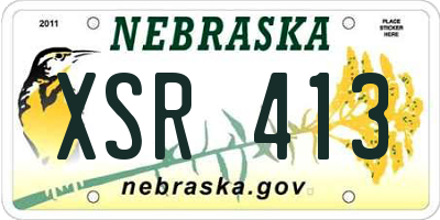 NE license plate XSR413