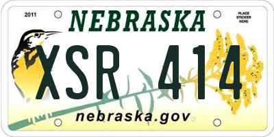 NE license plate XSR414