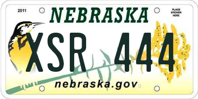 NE license plate XSR444
