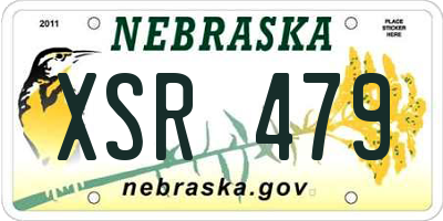 NE license plate XSR479