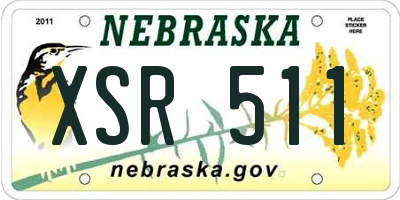 NE license plate XSR511