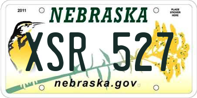 NE license plate XSR527