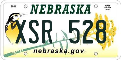 NE license plate XSR528