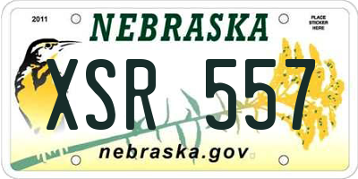NE license plate XSR557