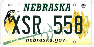 NE license plate XSR558
