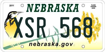 NE license plate XSR568