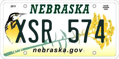 NE license plate XSR574