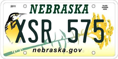 NE license plate XSR575