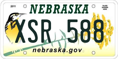 NE license plate XSR588